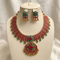 Antique Peacock Chandrakala Necklace Set | TN-010, TN-011