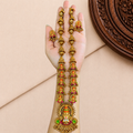 Premium Amaravathi Kathakali Temple Haram Necklace Set | TN-031