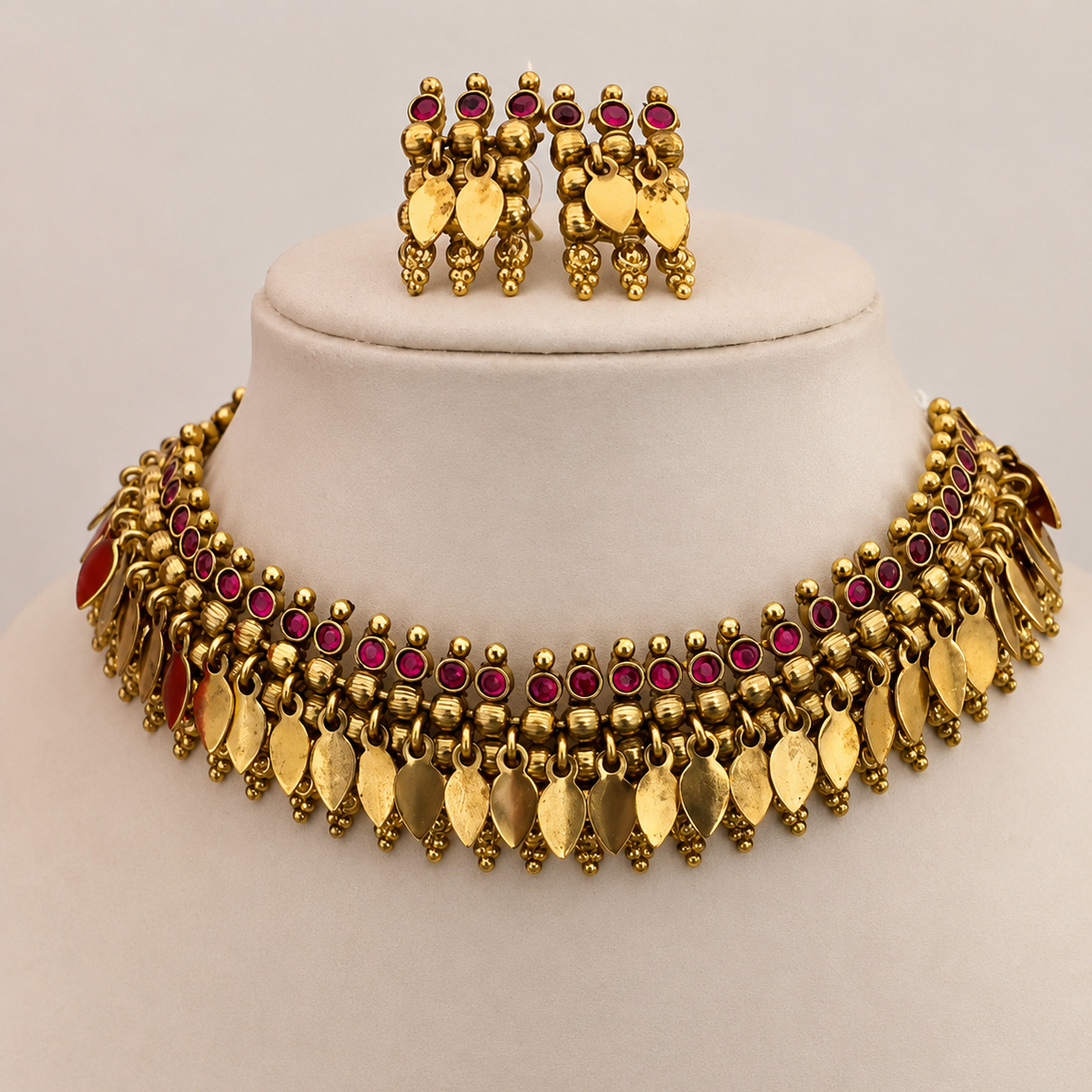 Traditional Ruby Stone Elakkathali