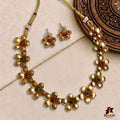 Onam Bloom Antique Floral Necklace Set | TN-006