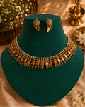 White Stone Antique Elakkathali Necklace Set | ET-004