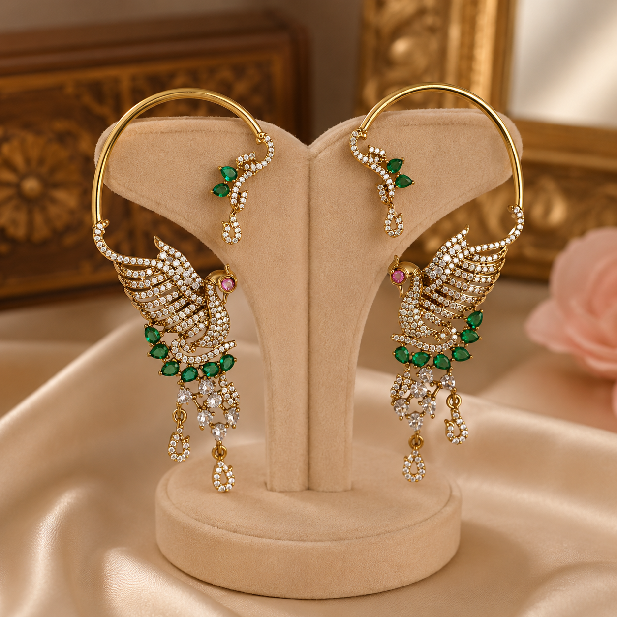 Premium Peacock Earcuff Earrings | EC-001