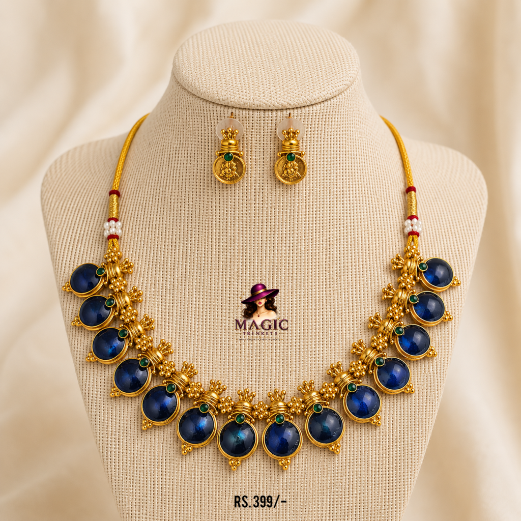 Antique Temple Coin Necklace Set | Onam & Festive Collection | TN-013, TN-014, TN-015, TN-016