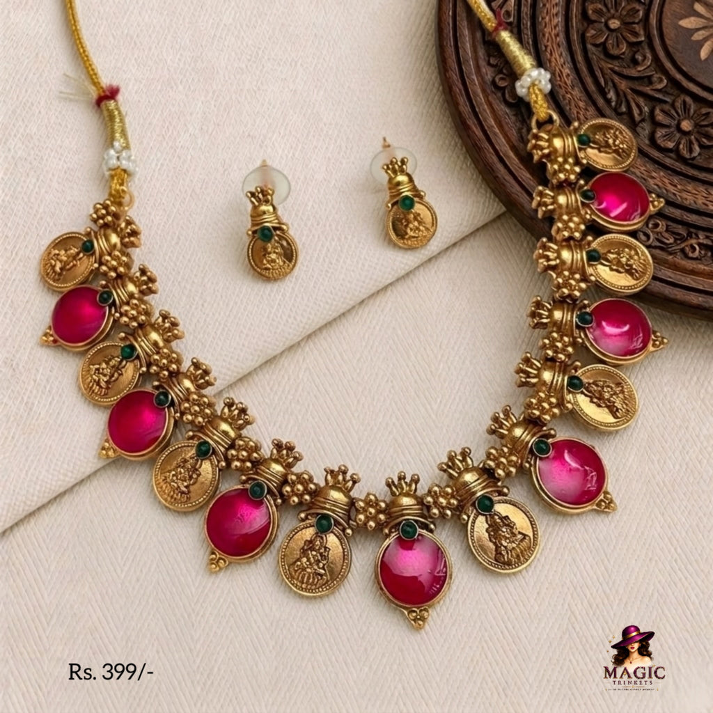 Antique Temple Coin Necklace Set | TN-017, TN-018, TN-019, TN-020