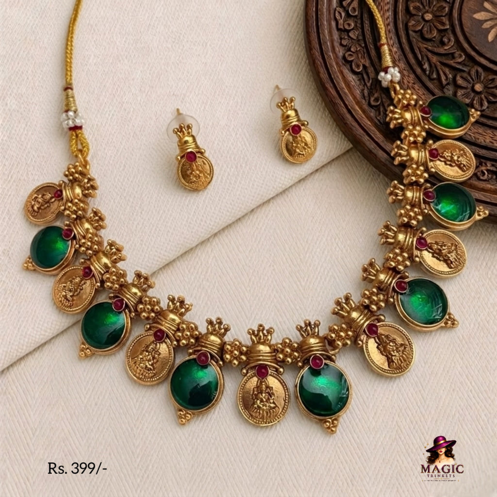 Antique Temple Coin Necklace Set | TN-017, TN-018, TN-019, TN-020