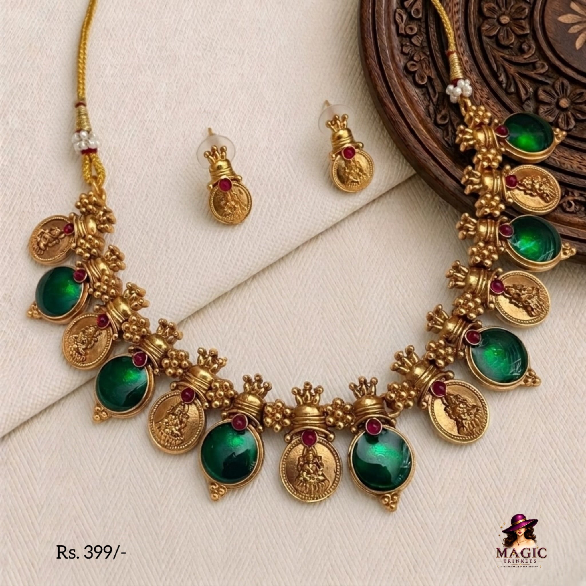 Antique Temple Coin Necklace Set | TN-017, TN-018, TN-019, TN-020